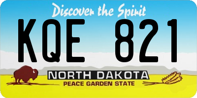 ND license plate KQE821