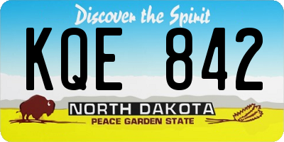 ND license plate KQE842