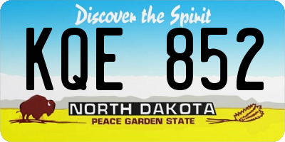 ND license plate KQE852