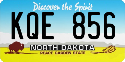 ND license plate KQE856