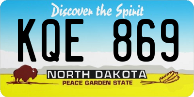 ND license plate KQE869
