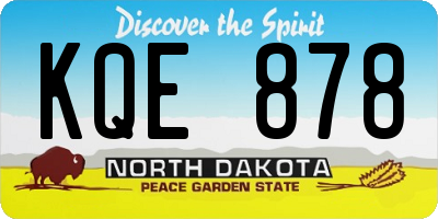 ND license plate KQE878