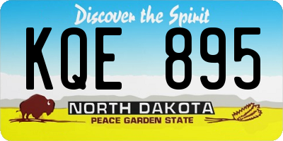 ND license plate KQE895