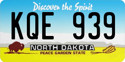 ND license plate KQE939