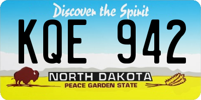ND license plate KQE942