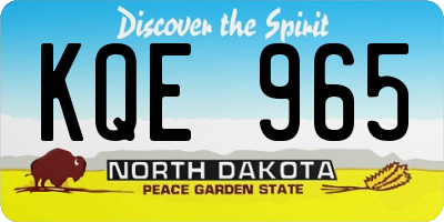 ND license plate KQE965