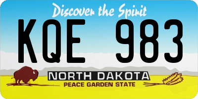 ND license plate KQE983