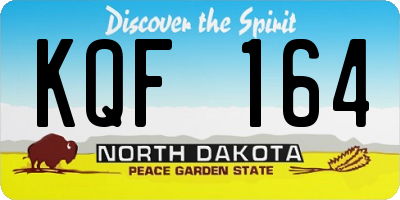 ND license plate KQF164