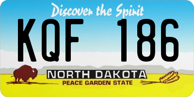 ND license plate KQF186