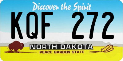 ND license plate KQF272