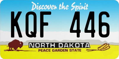ND license plate KQF446