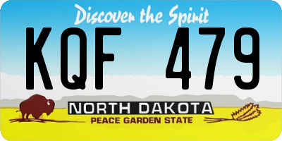 ND license plate KQF479