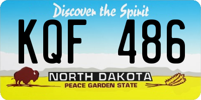 ND license plate KQF486