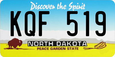 ND license plate KQF519