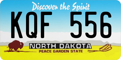 ND license plate KQF556