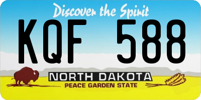 ND license plate KQF588