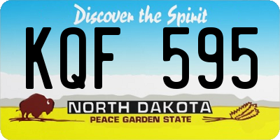 ND license plate KQF595