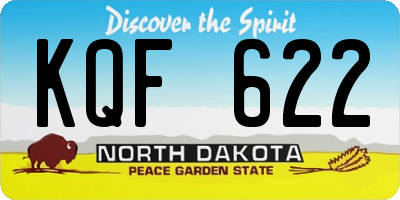 ND license plate KQF622