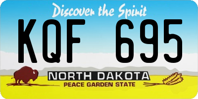 ND license plate KQF695