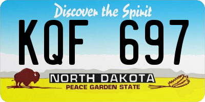 ND license plate KQF697