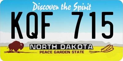 ND license plate KQF715