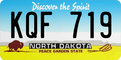 ND license plate KQF719
