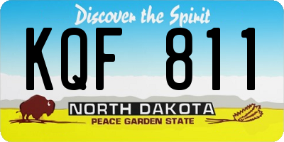 ND license plate KQF811