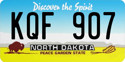 ND license plate KQF907