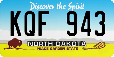 ND license plate KQF943