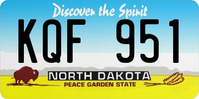 ND license plate KQF951