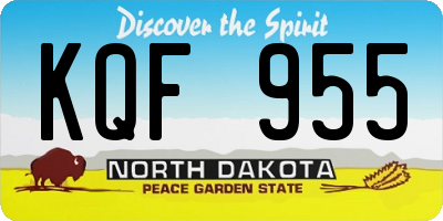 ND license plate KQF955