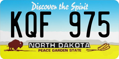 ND license plate KQF975