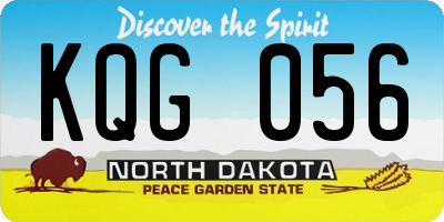ND license plate KQG056
