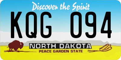 ND license plate KQG094