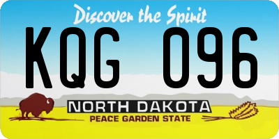 ND license plate KQG096