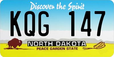 ND license plate KQG147