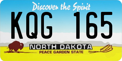 ND license plate KQG165