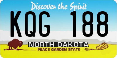 ND license plate KQG188