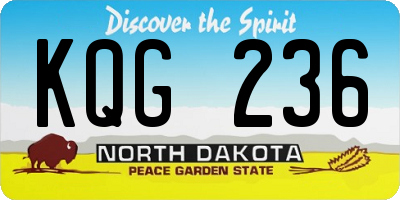 ND license plate KQG236