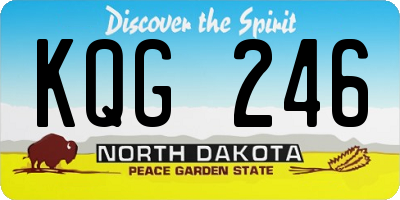 ND license plate KQG246