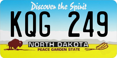 ND license plate KQG249