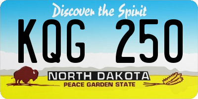 ND license plate KQG250