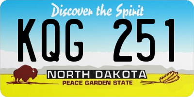 ND license plate KQG251