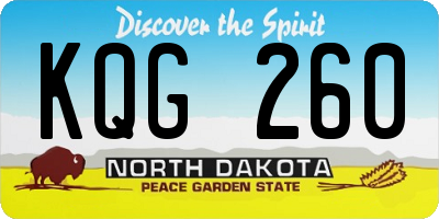 ND license plate KQG260