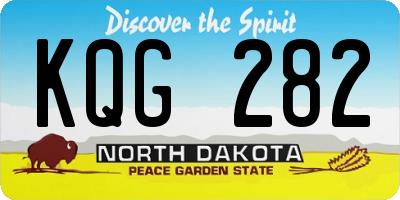 ND license plate KQG282