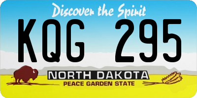 ND license plate KQG295