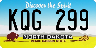 ND license plate KQG299