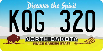 ND license plate KQG320