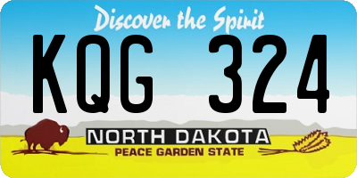 ND license plate KQG324