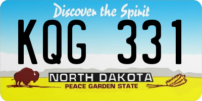 ND license plate KQG331